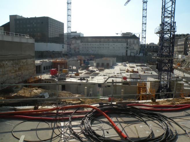  chantier de contruction de l'Hôpital Necker